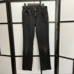 [2] Lauren By Ralph Lauren Black Classic Straight Leg Jeans Fall Cotton Denim